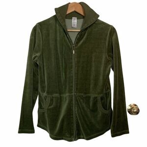 Velour Zip up Sweater